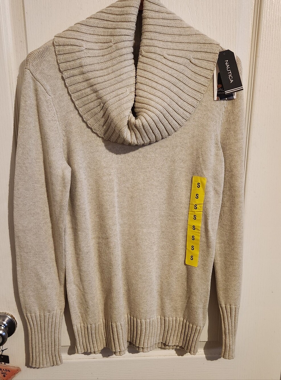 NWT Nautica WOMENS SMALL Light Cream Turtleneck Sweater